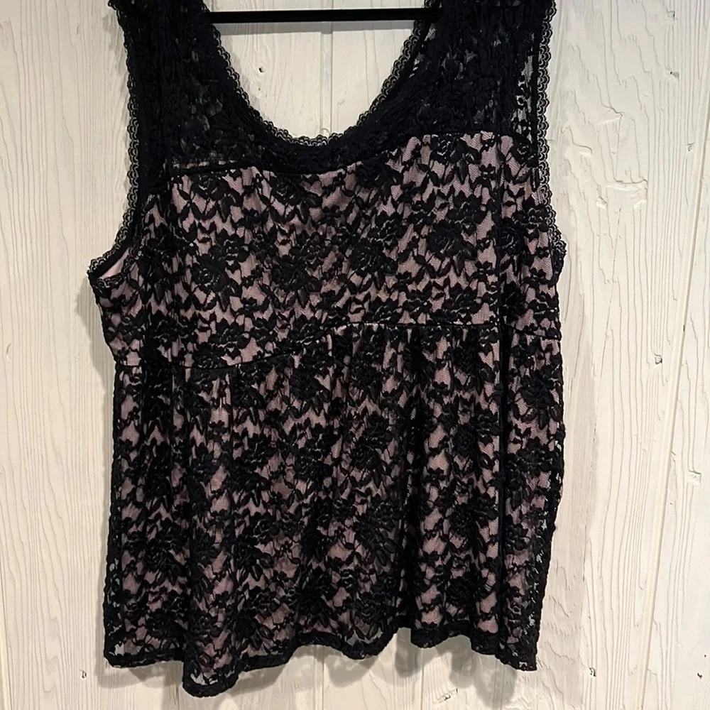 Torrid BLACK LACE Lined Tank style